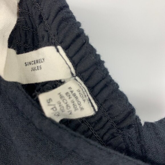 Billabong Sincerely Jules Dress Black Tie Waist Ruffle Mini - Picture 6 of 12